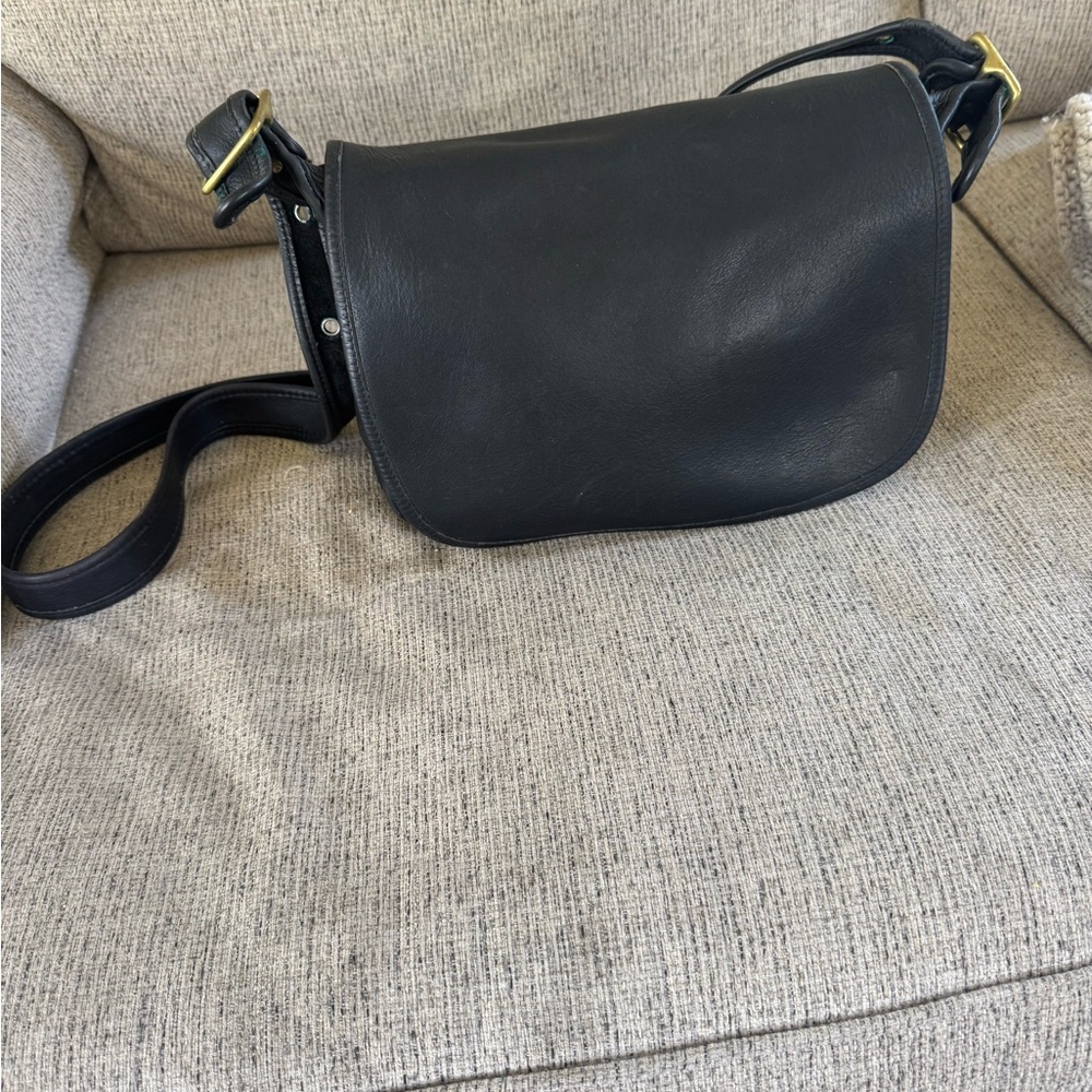 Black Leather Crossbody Bag